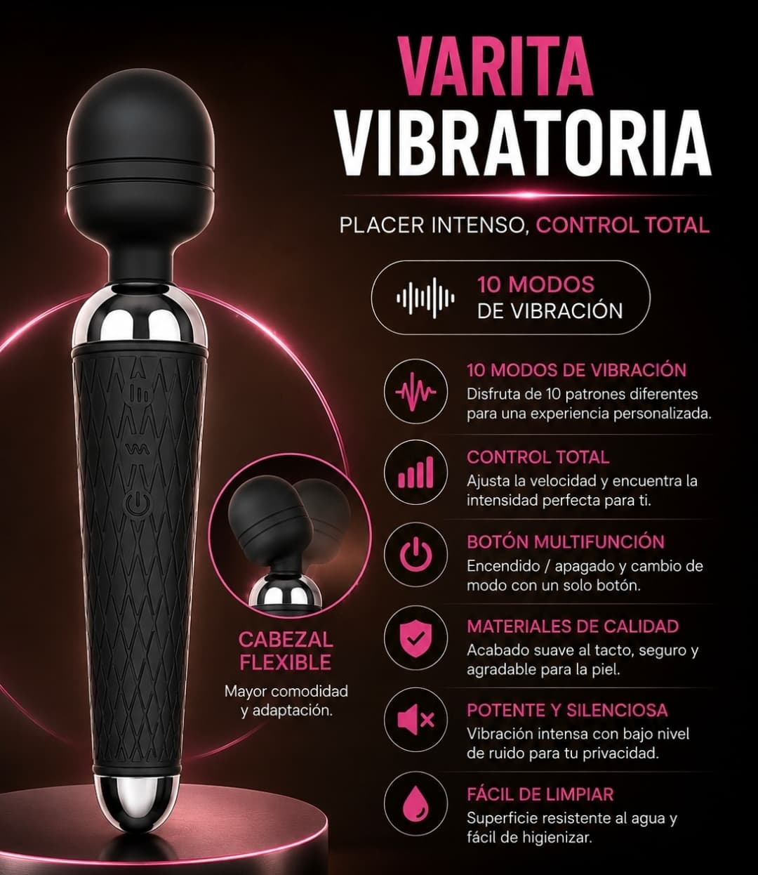 VIBRADOR TIPO VARITA ❤️✨